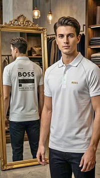 قميص بولو رجالي بتصميم عصري - بوس (Boss)
