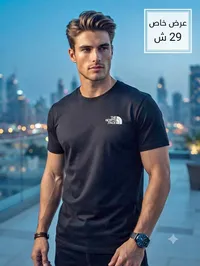 تيشيرت رجالي أسود - ذا نورث فيس (The North Face) - سوق غزة