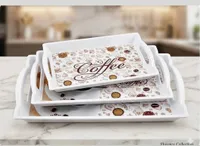 طقم صواني تقديم بتصميم القهوة - فلورنس كوليكشن (Florence Collection)