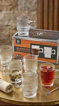 طقم كاسات شاي سيلفانا - بانا غلاس (Bannaglass)