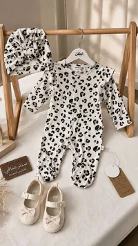طقم ملابس أطفال بطبعة الفهد - أيمو بيبي (Aymoo Baby)