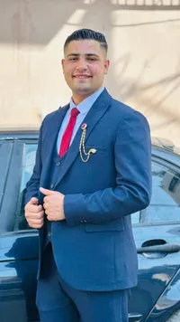 بدلة أفراح شبابية كلاسيكية - أزرق داكن