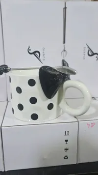 مج نسكافيه سيراميك بنقاط سوداء