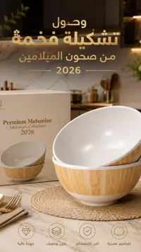 طقم صحون ميلامين فاخر - تشكيلة 2026