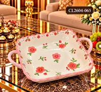 طبق تقديم مزخرف بالزهور (CL2604-065)