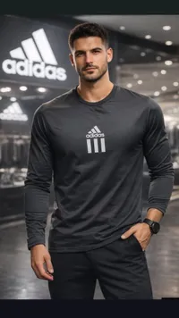 Adidas Black Crewneck Sweatshirt