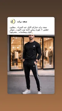 بدلة رياضية أديداس - سويت شيرت وبنطال