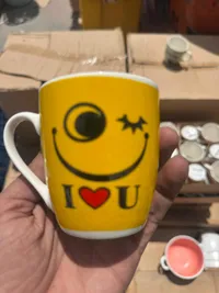 مج سيراميك بتصميم الوجه المبتسم