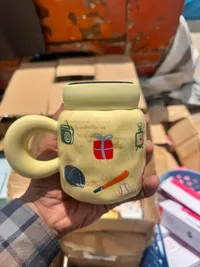 كوب سيراميك مزخرف برسومات كرتونية