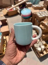 كوب سيراميك بلون سماوي
