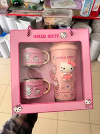 طقم أكواب ومطارة هالو كيتي (Hello Kitty)