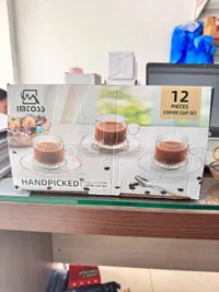 طقم فناجين قهوة زجاجية 12 قطعة - إمتوس (Imtoss)