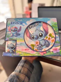 طقم طبق وكوب بتصميم ستيتش (Stitch)