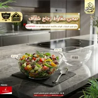 صحن مغاوت زجاج شفاف - بلينك ماكس (Blinkmax)
