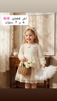 فستان دانتيل أبيض - آخر قطعتين