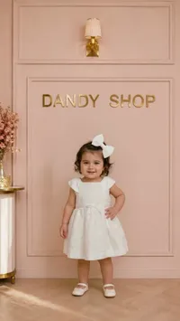 فستان أبيض للبنات - DANDY SHOP