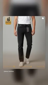 جينز أسود ضيق للرجال