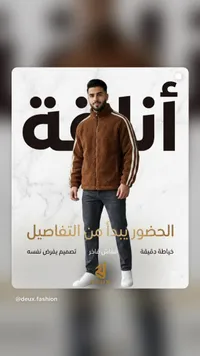 جاكيت شتوي بياقة عالية - ديو (Deux)
