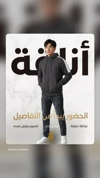 جاكيت هودي رجالي بسحاب - ديو (Deux)