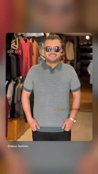 تيشيرت بولو مخطط - ديو (Deux)