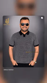 تيشيرت بولو مخطط - ديو (Deux)