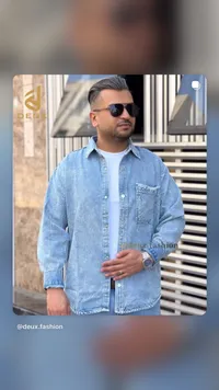 قميص جينز رجالي - ديو فاشن (Deux Fashion)