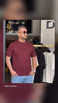 تيشيرت رجالي سادة - ديو (Deux)