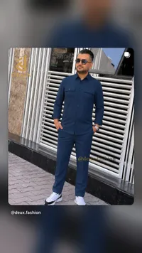 طقم قميص وبنطال رجالي كاجوال - ديو فاشن (Deux Fashion)