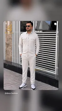طقم قميص وبنطال رجالي كاجوال - ديو فاشن (Deux Fashion)