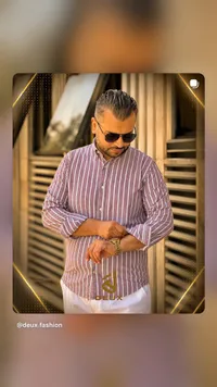 قميص رجالي مخطط - ديو (Deux)
