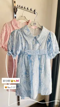 فستان صيفي بناتي مشجر - ديلا ستور (Dilla Store) - سوق غزة