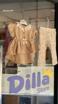 طقم ملابس أطفال بناتي - Dilla Store