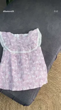 فستان أطفال بنقشة الزهور