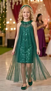 فستان سهرة للبنات - ترتر وتول (Princess)