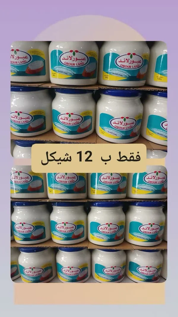جبنة مطبوخة قابلة للدهن بطعم القشطة - عبور لاند (Obour Land) - مواد غذائية وبقالة - سوق غزة