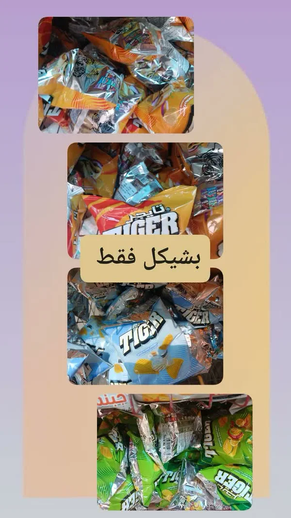 شيبس بطاطس - تايجر (Tiger) - مواد غذائية وبقالة - سوق غزة