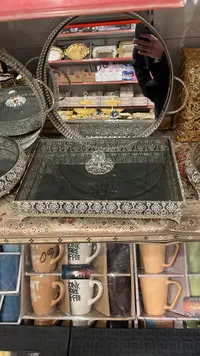 مرآة زينة معدنية بتصميم إسلامي فاخر
