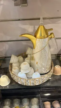 طقم قهوة عربية فاخر بتصميم كلاسيكي