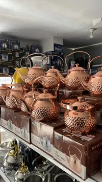 براد شاي نحاسي محفور - دالس