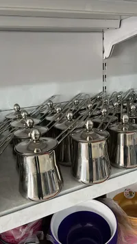 برطمانات تخزين استانلس ستيل مع غطاء