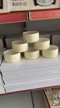 طقم أوعية سيراميك بغطاء خشبي