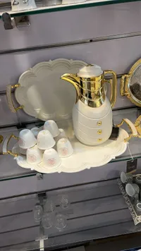 طقم قهوة عربية فاخر - تصميم سحابي