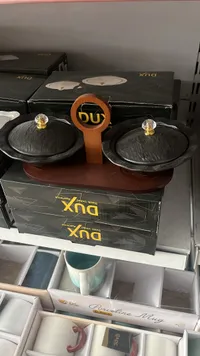 طقم تقديم مزدوج مع قاعدة خشبية - دوكس (Dux)