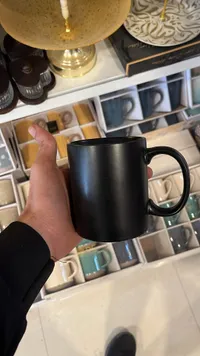 مج سيراميك أسود سادة