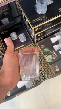 طقم كاسات زجاجية مضلعة - إيه دي سي (ADC)