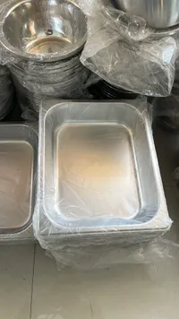 صينية تقديم ستانلس ستيل مستطيلة