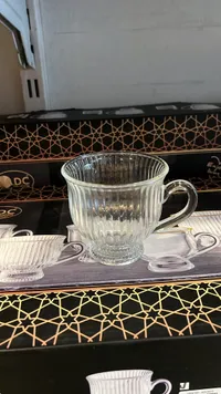 طقم أكواب زجاجية مضلعة - إيه دي سي (A.D.C)