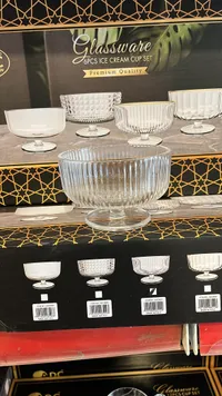 طقم كاسات آيس كريم زجاجية (Glassware)
