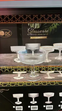 طقم كاسات آيس كريم زجاجية 6 قطع - إيه دي سي (ADC Collection)