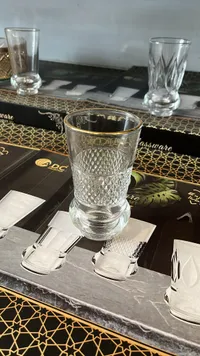 طقم كاسات زجاجية مزخرفة - إيه دي سي (ADC)